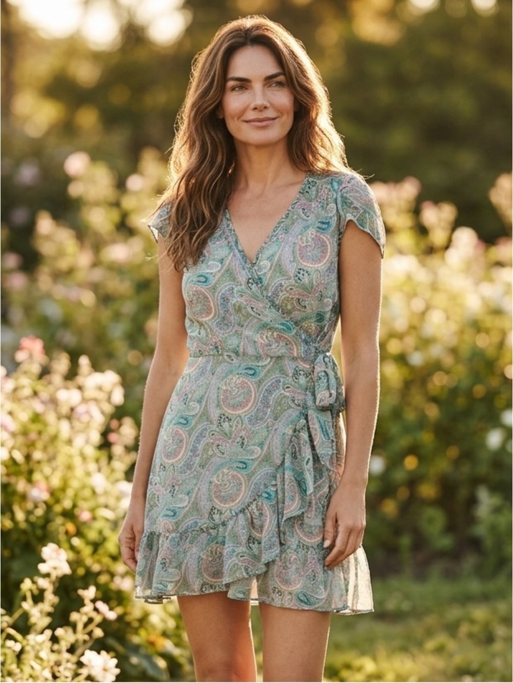 4 All Saints Zini Shahmina Green Dress